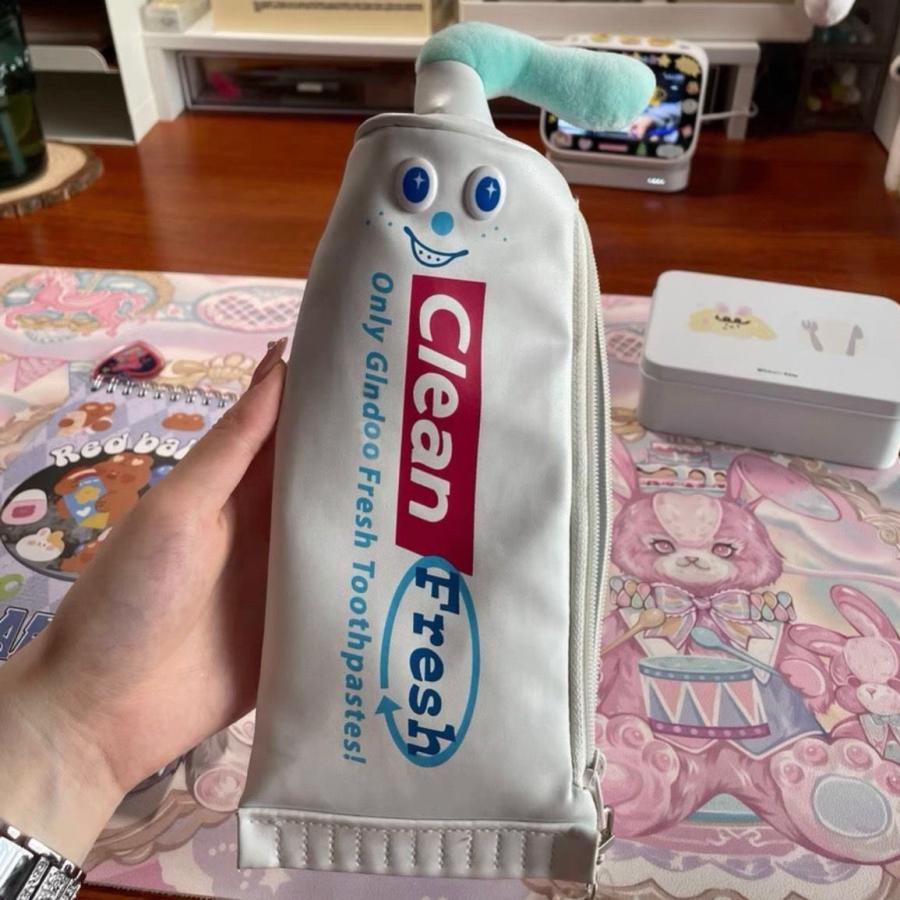 ペンケース かわいい 高校生 大学生 小学生 ぬいぐるみ ビスケット ペンポ ーチ 筆記用具 筆箱 筆入れ 歯磨き おしゃれ インス映え 中学生 韓国 入園グッズ 可愛い 面白い 楽しい 歯磨き粉 yanagiya01-10005133 セレクトショップやなぎや サンプル画像3