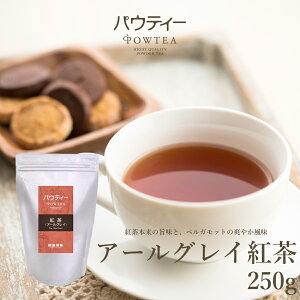 アールグレイ 紅茶 無糖 250g 1袋 インスタントティー お茶 粉茶 粉末 パウダー ポーション ギフト パウティー POWTEA