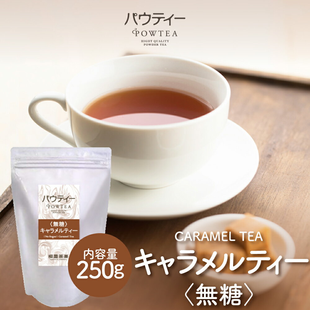 キャラメルティー 無糖 250g 1袋 インスタントティー 紅茶 お茶 粉茶 粉末 パウダー ポーション ギフト パウティー POWTEA | インスタント 大容量 茶 粉 水出し パウダー茶 粉末茶 健康 美味しい 簡単 フレーバー フレーバーティー ティー 来客 飲み物 水筒用 急須なし ラテ