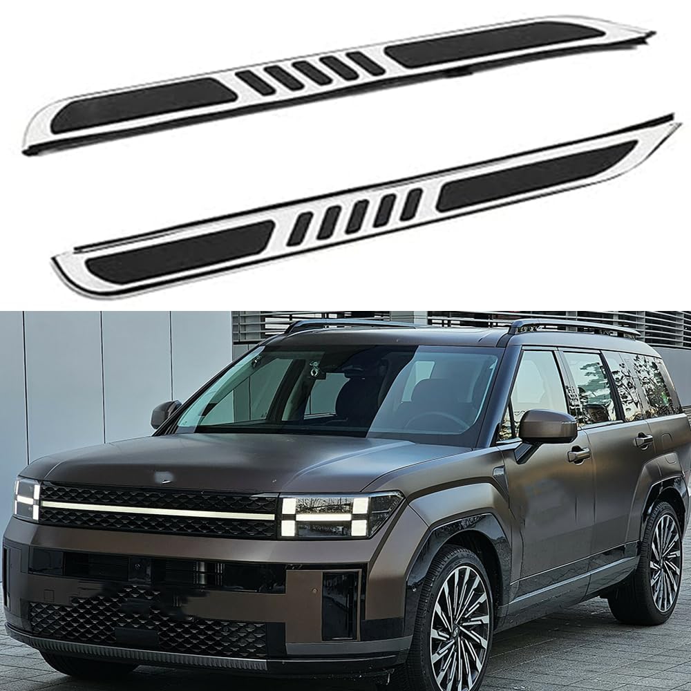 Hyundai Santa Fe MX5 2024用 サイドステップ ランニングボード ナーフバー サイドペダルプロテクター 2個入り(2)