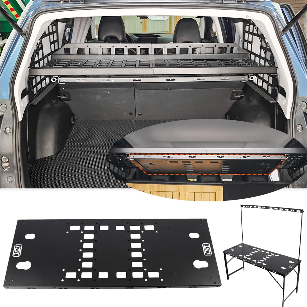 スバル フォレスター SK系 2018.8~2024 リアトランク収納ラック アウトドアテーブル 折りたたみ式 ラン..