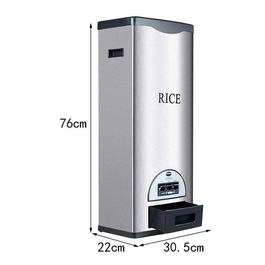 米びつ ライスバレルグレインボックス食品容器防虫防湿シールライスシリンダー家庭用貯蔵ライスボックス30kgステンレススチールスマートライスバレルヌードルバ
