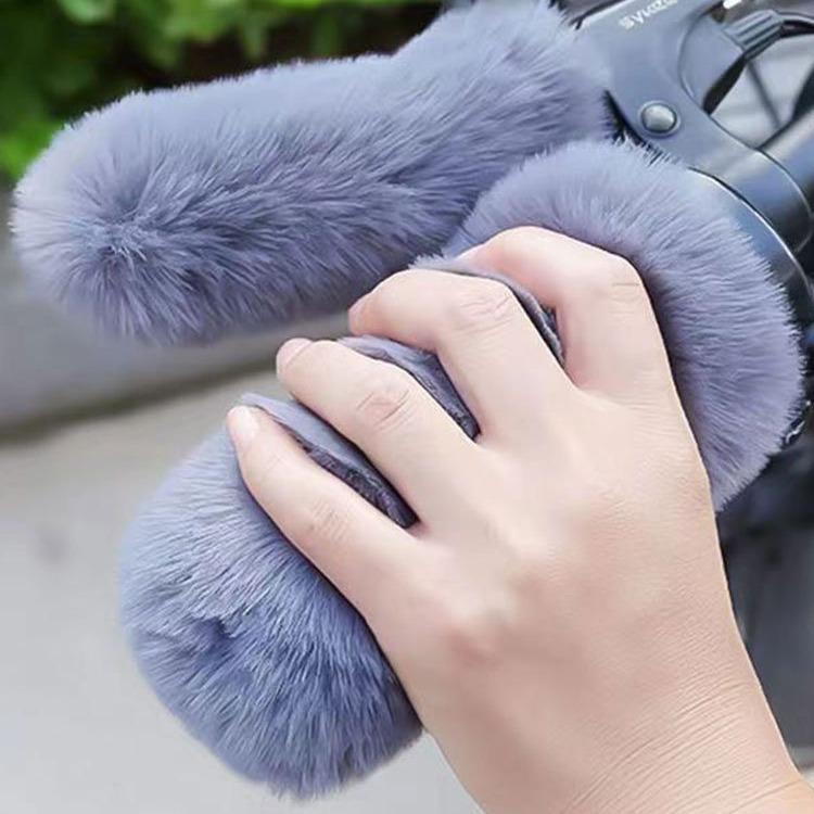 ハンドルカバー 電動自転車 バイク スクーター 三輪車用 グリップカバー 冬用 極厚 防寒 保温 裏起毛 ..