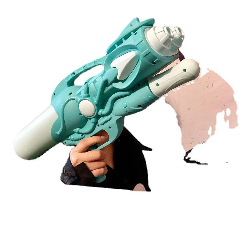 水鉄砲 キッズ 大容量 ポンプ式 ダブルノズル 水遊び 海水浴 プール 玩具 オレンジ色 緑色