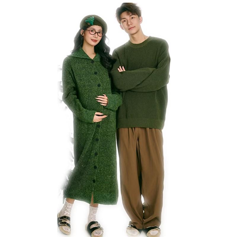 ニット レディース マタニティ 秋冬 クリスマス テーマ 部屋着 ルームウェア 長袖 ワンピース 帽子 メ..