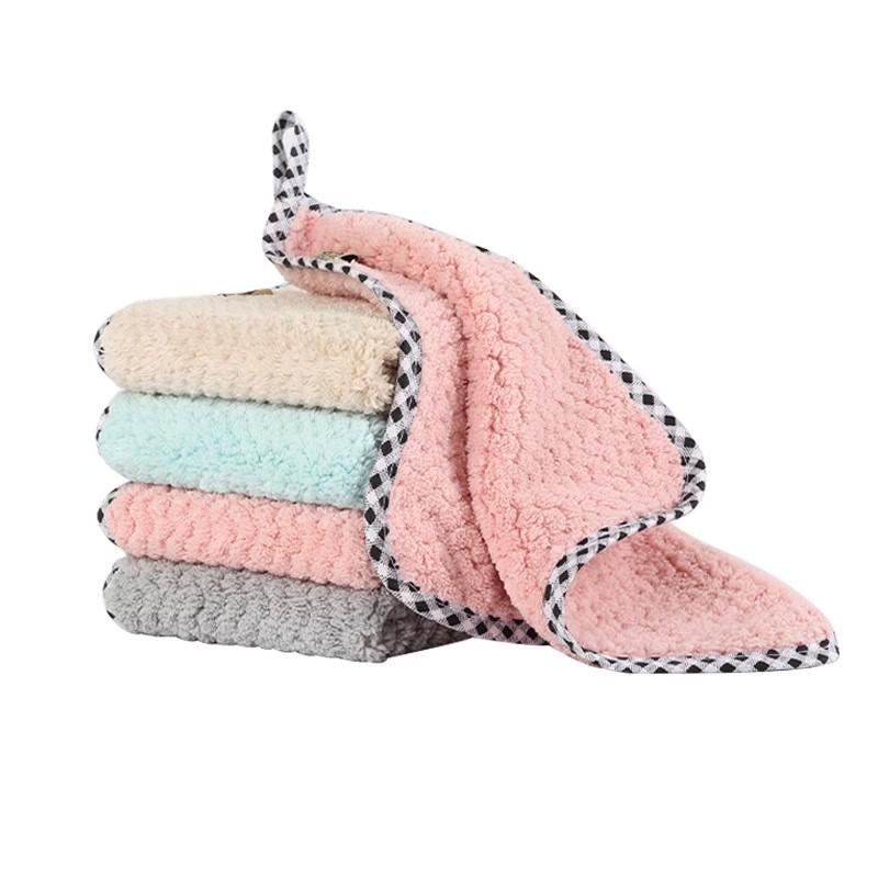 食器拭き マイクロファイバー ふきん 吸水 速乾 キッチンクロス 格子柄 8枚セット