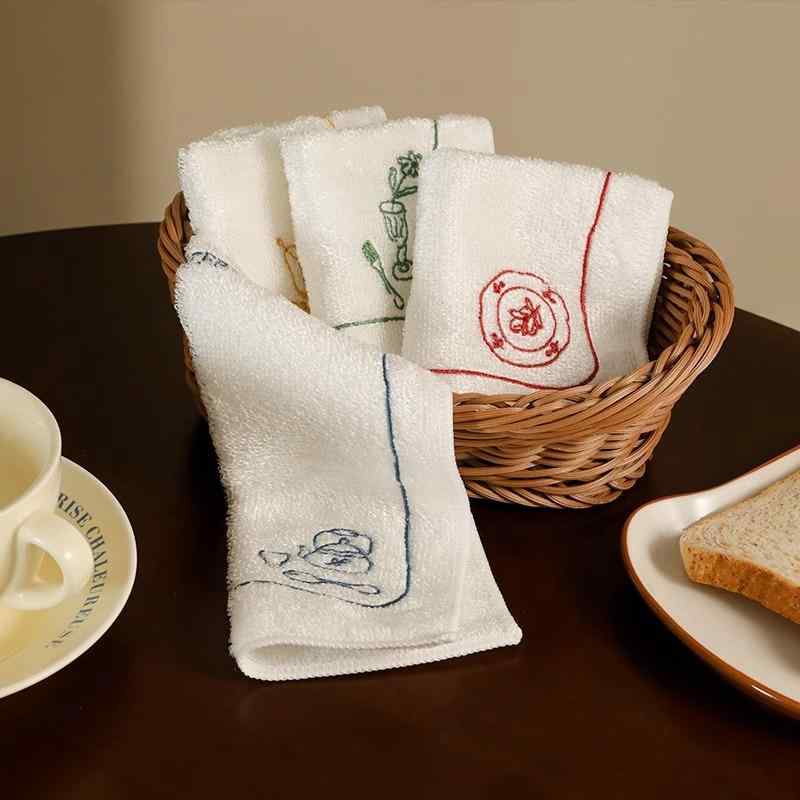 キッチンクロス ふきん 竹繊維 厚手 吸水 速乾 鍋 皿 掃除 多機能 4枚セット