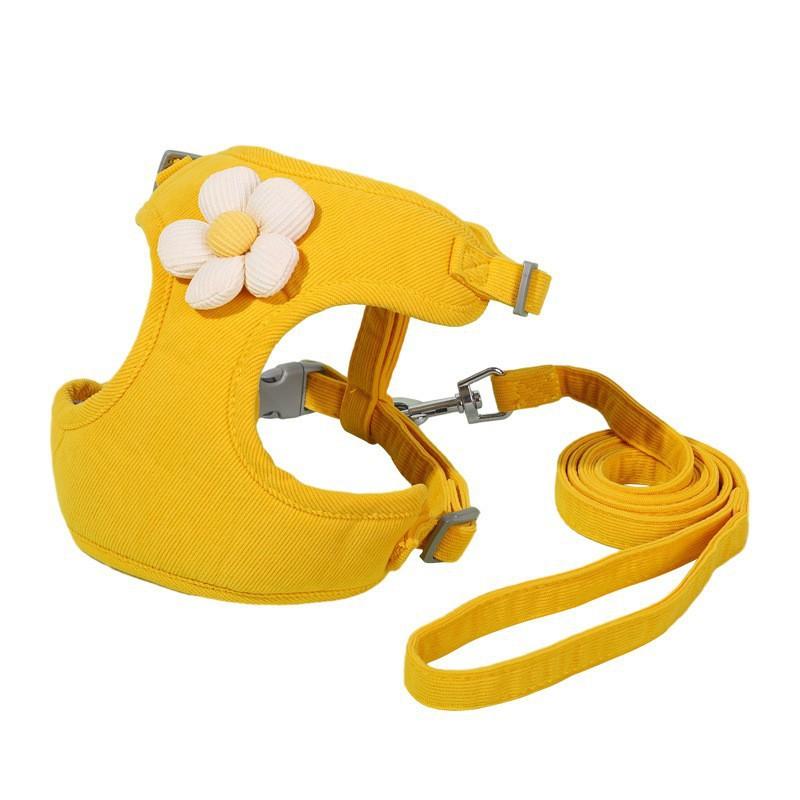 犬用ハーネス リード 小型犬 中型犬 猫用 牽引ロープ 負担軽減 お散歩 お出かけ 調整可能 ポリエステル..
