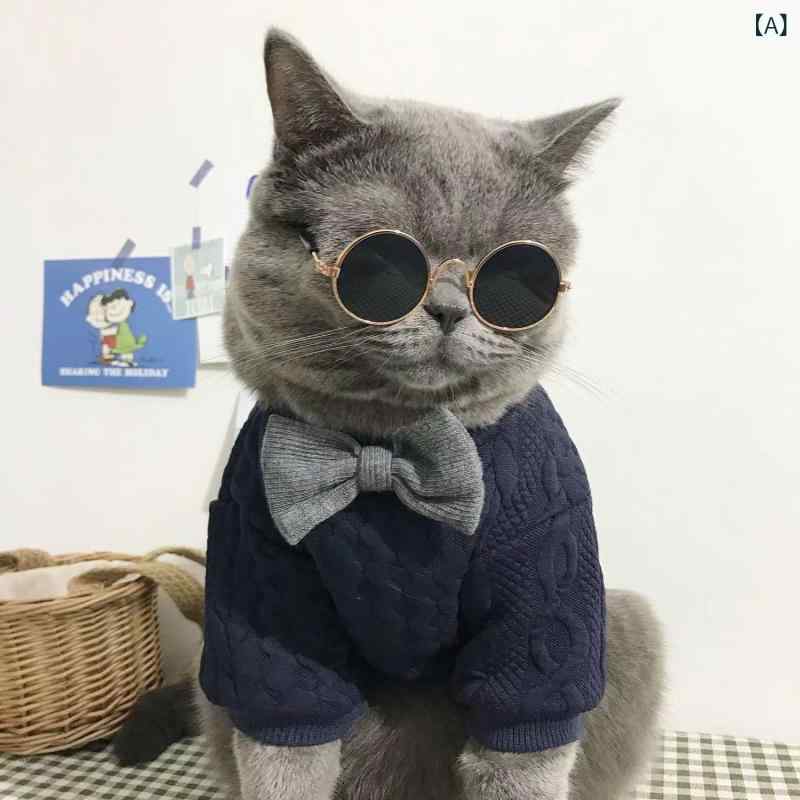 ペット服 猫 小型犬 薄手 かわいい 蝶ネクタイ ポリエステル 春秋 ドッグウェア XS S M L XL XXL