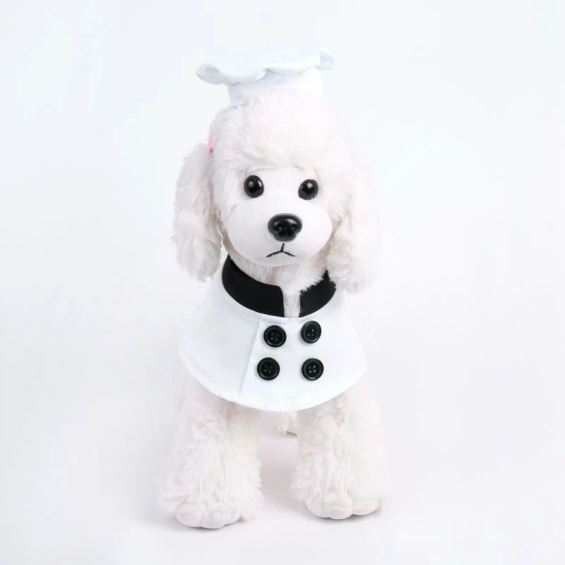 ペット服 レディース コスチューム シェフ エプロン 帽子 セット かわいい 犬 猫 プリンセス スタイル ..