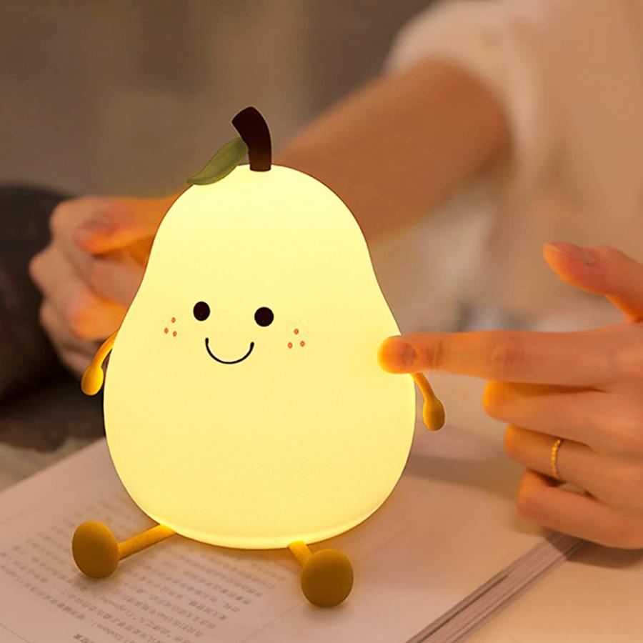 テーブルライト led 間接照明 ナイトライト 授乳ライト おしゃれ ベッドライト 卓上ライト デスクライト 目に優しい 子供 洋梨 寝室 タッチ 調光 USB充電