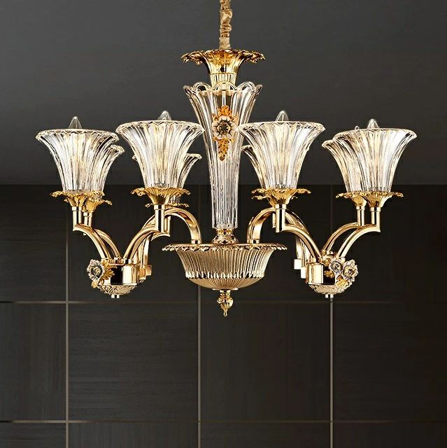 シャンデリア　北欧デザイン シーリングライト不可 天井照明 8灯 電源直結タイプ