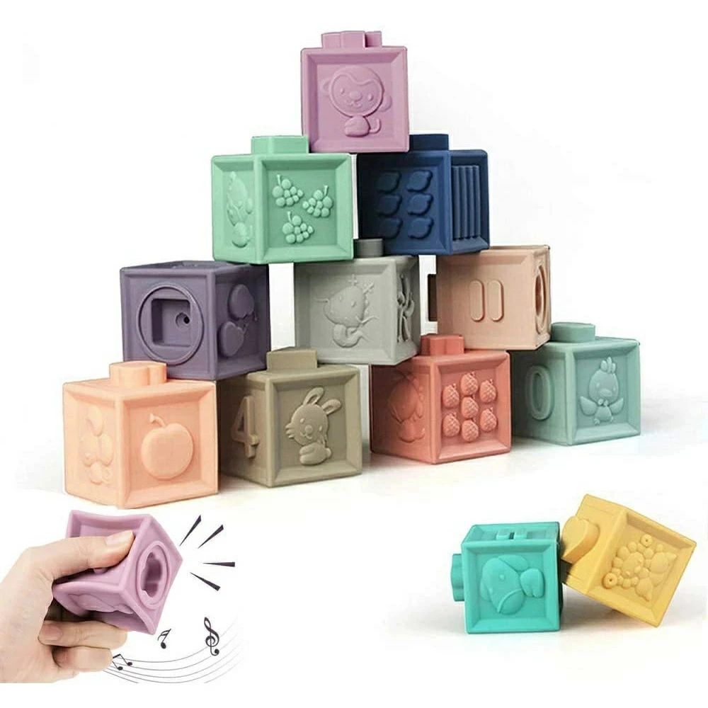 積み木 音の出る積み木 知育玩具 パステルキューブ 想像力を育む つみき 柔らかいつみき 赤ちゃん おままごと 新生児 ベビー 男の子 女の子 おもちゃ クリスマス 誕生日プレゼント 贈り物 誕生日 入園 出産祝い ギフト プレゼント
