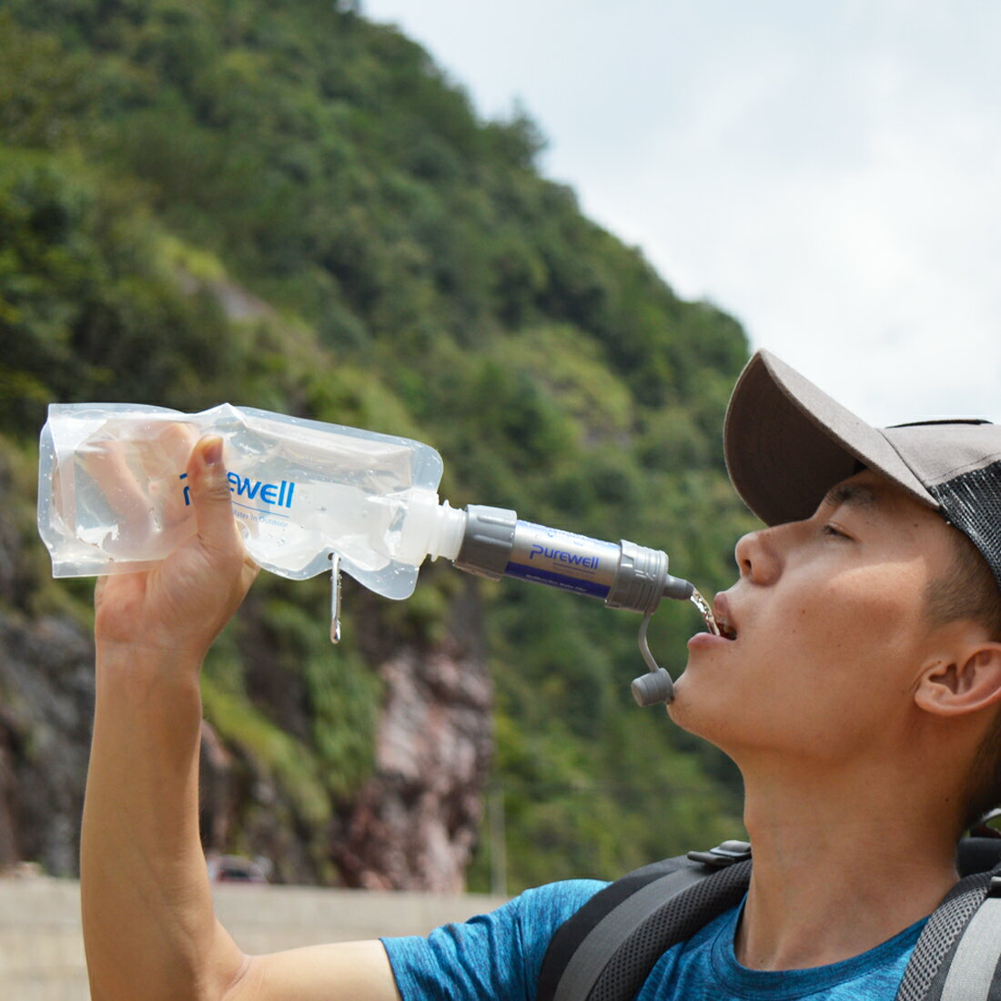 携帯用 浄水器 携帯浄水器 水 濾過器 ポータブル 浄水器 アウトドア 浄水器 キャンプ用品 非常用 防災..