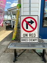 ON RED アメリカンロードサインプレート 道路標識もちろん米国製