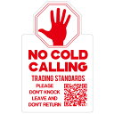 082 セールスお断り！ NO COLD CALLING ｜アメリカンステッカー スーツケース シール ステッカー 耐水 耐紫外線 屋外用 カリフォルニアステッカー バンパーステッカー