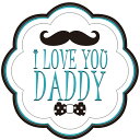 112 I LOVE YOU DADDY ダディー| アメリカンステッカー スーツケース シール ステッカー 耐水 耐紫外線 屋外用 カリフォルニアステッカー バンパーステッカー 父の日 敬老の日 パパ ダディ