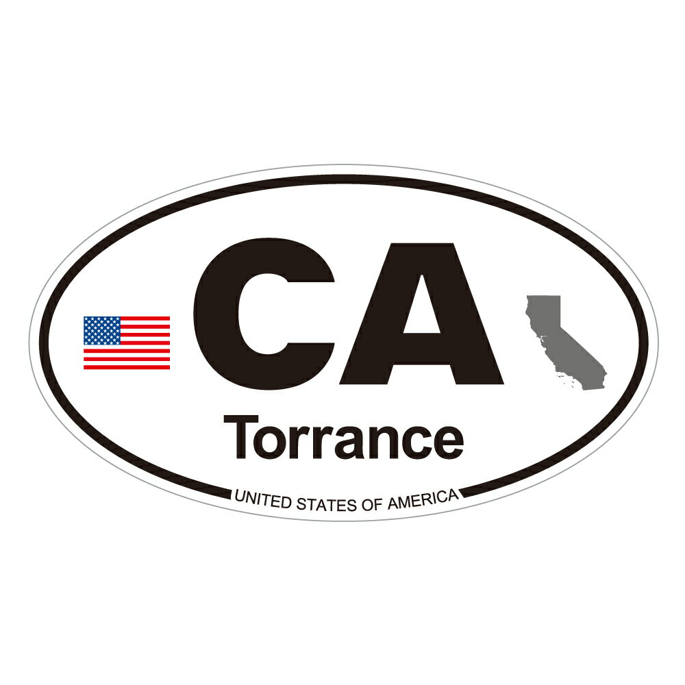 213 CA Torrance｜アメリカンステッカー スーツケース シール ステッカー 耐水 耐紫外線 屋外用 カリフォルニアステッカー バンパーステッカー カリフォルニア州 トーランス