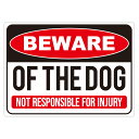 232　BEWARE OF THE DOG ｜アメリカンステッカー スーツケース シール ステッカー 耐水 耐紫外線 屋外用 カリフォルニアステッカー バンパーステッカー ペット 犬 猛犬 番犬 注意