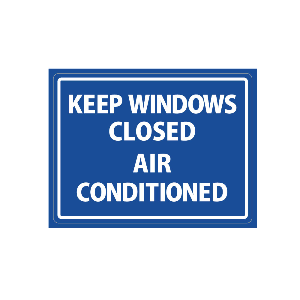 458　KEEP WINDOWS CLOSED　エアコン稼働中　窓開けないで　　"California Market Center"　アメリカン..