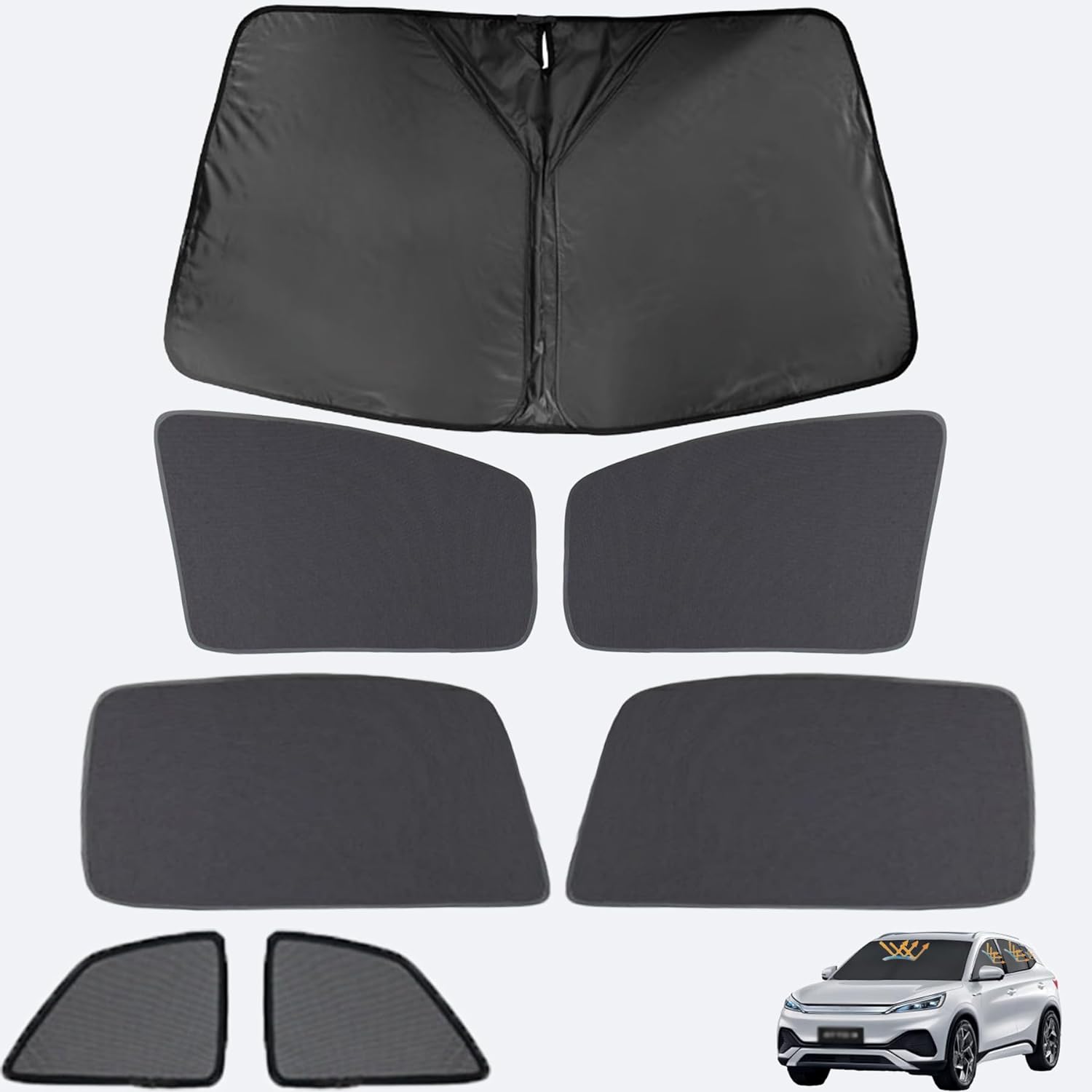 ＼~最短翌日発送~／BYD ATTO3 車中泊 オット3 シェード BYD ATTO3 サンシェード サンシェード フルセット マルチサンシェード 遮光シェード 車中泊 仮眠 マルチサンシェード 断熱 遮光 高密度 紫外線カット 断熱 盗難防止 全窓対応 簡単着脱 取付簡単 7PCS