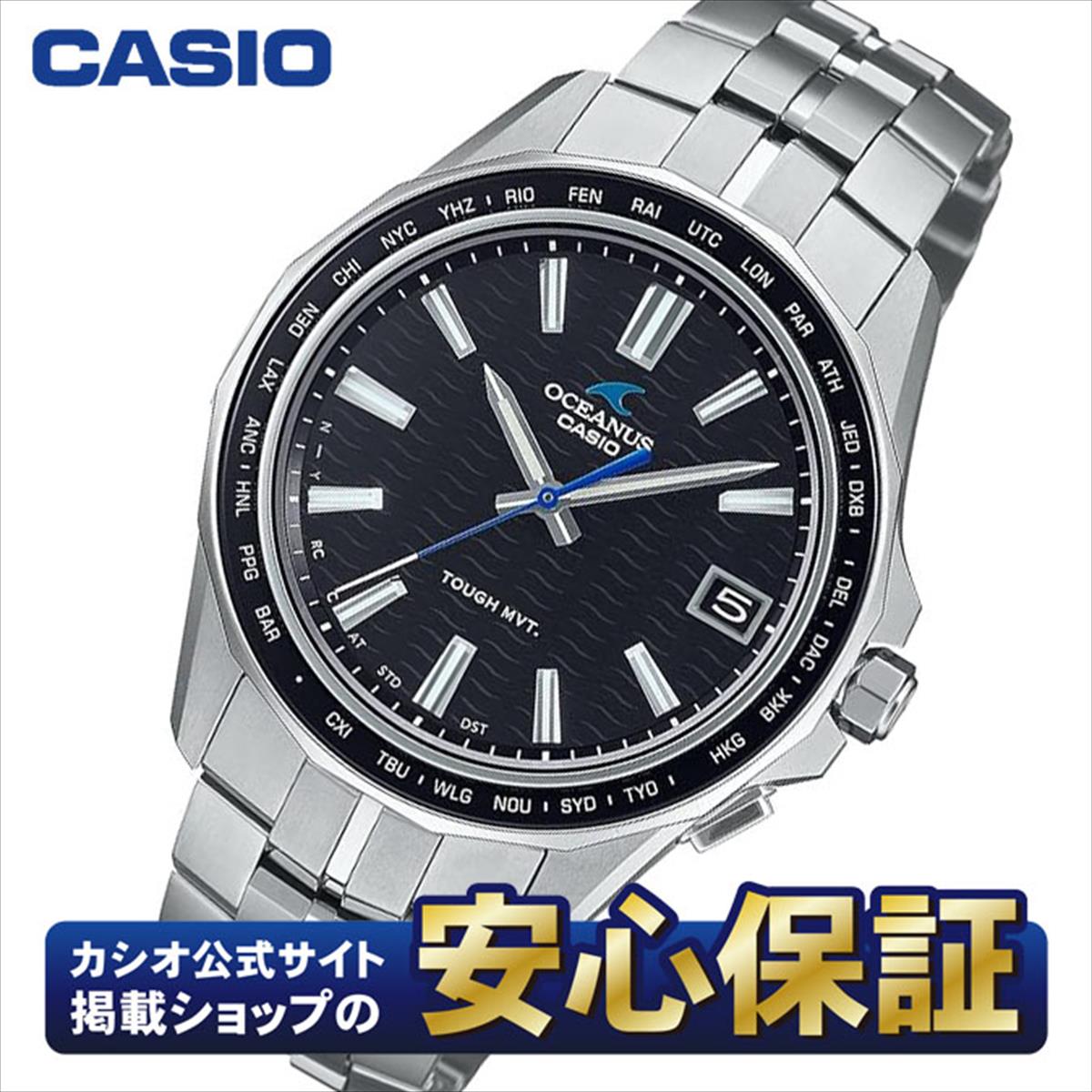 オシアナス 腕時計（メンズ） 【最大2,000円OFFクーポン＆楽天スーパーSALE！4日20時から】カシオ オシアナス マンタ OCW-S400-1AJF ブラック ソーラー 電波時計 コネクテッド 腕時計 メンズ CASIO OCEANUS【0324】_10spl