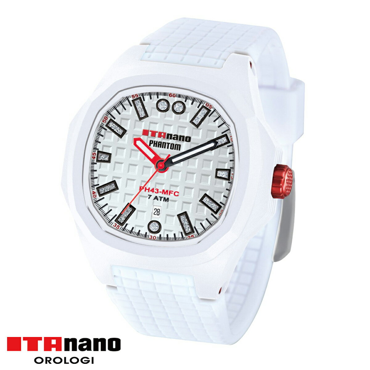 ITAnano・イタナノ ファントム ミネラルファイバー　43　PH4301-D-PHD3 腕時計 ホワイト【正規品】【店頭受取対応商品】