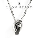 ライオンハート ネックレス メンズ LION HEART ダブルリング ペンダント 04N135SM ステンレスネックレス