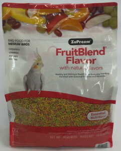 【賞味期限2025年12月14日】ZuPreem(ズプリーム) フルーツブレンド M オカメインコ用 4.5kg