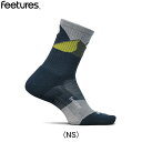 フィーチャーズ FEETURES Trail Max Cushion Mini Crew Navy Summit ランニングアクセサリ ソックス ウィメンズ レ...