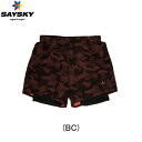 セイスカイ SAYSKY 2イン1ショーツ Splinter 2 In 1 Shorts BLACK CAMO ランニングパンツ ショーツ ユニセックス ランニング rss saysky wear mens ladies