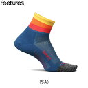 フィーチャーズ FEETURES Elite Light Cushion Quarter Solar Ascent ランニングアクセサリ ソックス ウィメンズ ...