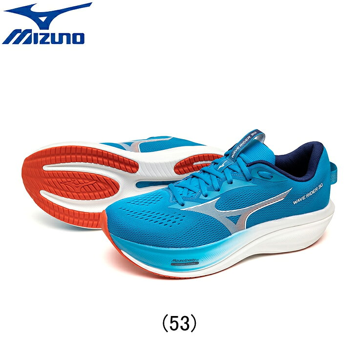 商品詳細 ミズノ Mizuno WAVE RIDER 30 ウエーブライダー30 ランニングシューズ 靴 メンズ 男性【j1gm262053】陸上・ランニング用品WAVE RIDERシリーズの核である、着地から蹴り出しまでのスムーズな走行感は継承し、培ってきたテクノロジーを統合することによってミズノ史上最高のデイリートレーナーが誕生。30年の歴史とDNAを足元に、新たなライド体験へ。ソールの波形構造により、クッション性と安定性を両立させるミズノの基幹機能MIZUNO ENERZYフォームより柔らかく、反発性が高く、軽量なミッドソール素材耐久性に優れたアウトソール素材●品番：j1gm262053●カラー：(53)ブルー/ホワイト/レッド●サイズ：24.5cm〜32.0cm●重量：約265g(27.0cm片方)●甲材：合成繊維●底材：合成底●インソール：プレミアムインソール(取り外し可)●原産国：ベトナム 関連商品 ⇒【RJ】高品質！アンダーシャツはこちら ⇒【RJ】快適フィットタイツはこちら ⇒【RJ】5本指ランニングソックスはこちら ⇒【RJ】ランニングリュックはこちら 返品交換について 商品の不良（汚れ・傷・不足）や不備（商品違い・サイズ違い）があった場合には、ご希望に応じて返品または交換にて対応させていただきます。 弊社の瑕疵による場合につきましては誠意をもって対応いたしますが、対応内容は返品または交換に限らせていただき、それ以外の補償や対応は致しかねます。あらかじめご了承の上、お買い求めください。 なお、返品をご希望の場合は、商品到着後7日以内にメールまたはお電話にてご連絡をお願いいたします。 以下に、対応できない・制限がある主な例を挙げさせていただきます。 ● 返品・交換に伴い発生した損害についての補償は致しかねます （例：セール買い回りによるポイント減少、遠方での受け取り時に発生した交通費等） ● 交換をご希望の場合でも、利用日に間に合わない等の理由による特別対応は致しかねます （チャーター便での発送や、直接のお届けなどは対応できません） ● 交換をご希望いただいた場合でも、交換商品をご用意できない場合は返品にて対応いたします （上位モデルや他商品への変更はお受けできません） ● 次回入荷が未定の商品につきましては、入荷をお待ちいただくことはできず、返品での対応となります ● 国外へ持ち出された商品につきましては、初期不良等いかなる理由であっても、返品・交換はお受けできません ● 一度開封された商品（※開封後に不良が確認された場合を除く）、お客様の責任によりキズや汚れが生じた商品、また商品到着後8日以上経過した商品につきましては、返品・交換をお受けできません 何卒、ご理解とご了承のほど、よろしくお願い申し上げます。 3ポケット ランニングパンツ 　 バランスを整える ランニングタイツ 　 今すぐ走れる ランニングセット特集 メーカー希望小売価格はメーカーサイトに基づいて掲載しています