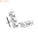 バックレス Baqless Honesty Triple Silver オネスティ トリプル シルバー ピアス【3cz-30-wh-sv】陸上・ランニング用品