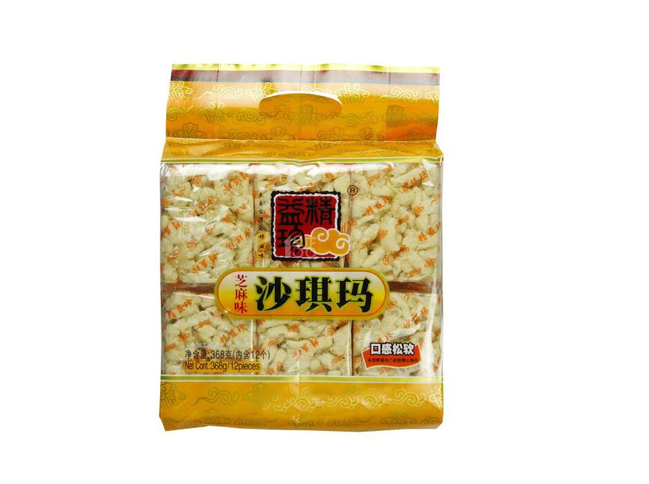 【着後レビューで200円クーポンGET】精益珍芝麻味沙其瑪 【6点セット】中華菓子 胡麻味 サチマ 368gx6点