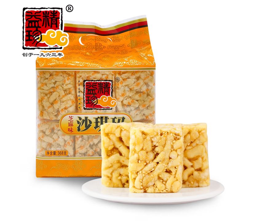 商品詳細 名称 精益珍 芝麻味沙淇瑪 内容量 368g×6点 原材料 果糖ブドウ糖液糖、小麦粉、植物油、卵、砂糖、ゴマ、重曹、香料 原産国 中国 賞味期限 パッケージに記載 保存方法 直射日光、高温多湿を避け、冷暗所で保存して下さい。 注意事項 ※掲載画像はイメージです。入荷によって商品パッケージが変わる場合がございます。予めご了承ください。 販売元 興洋国際商事株式会社 　　 　　　　 　　