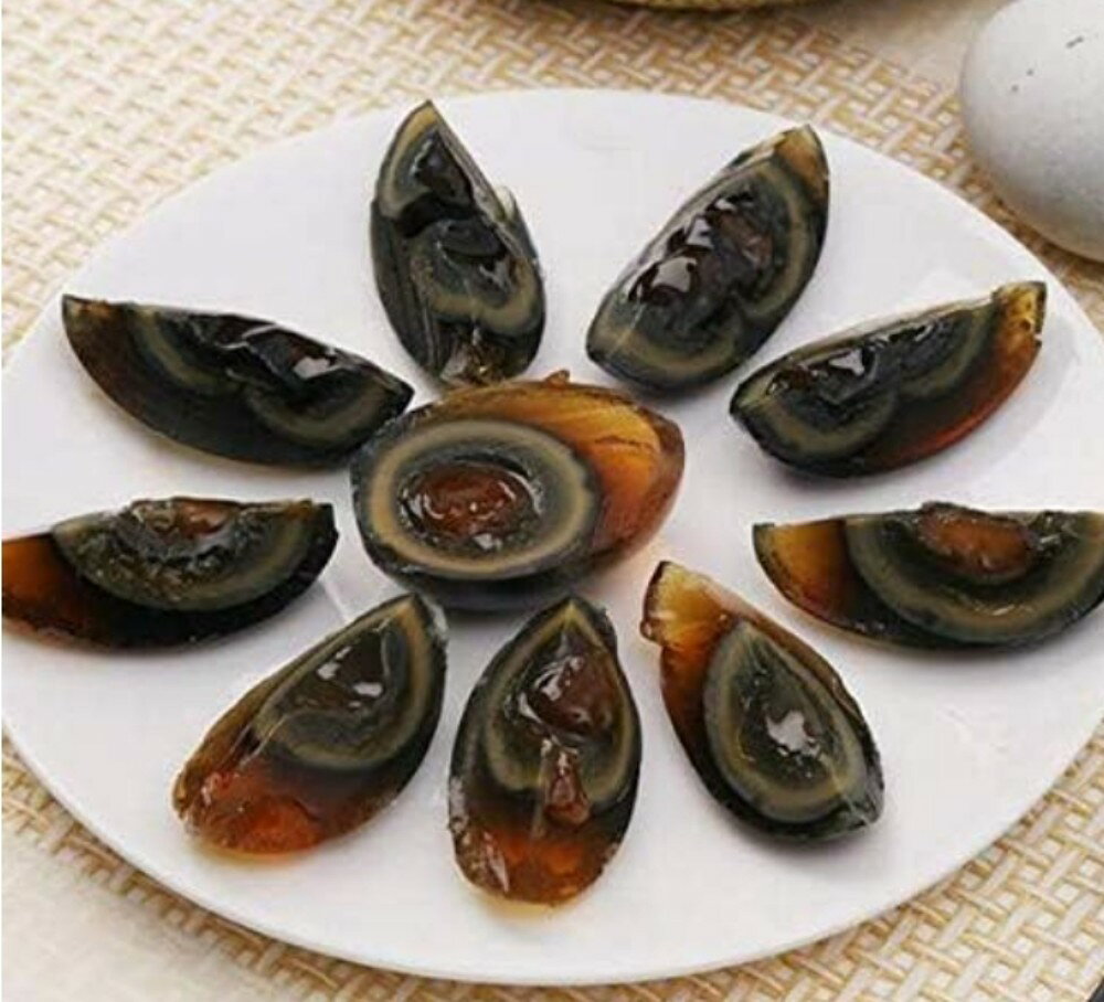 【選べる】双葉松花皮蛋 咸鴨蛋 ピータン 松花鴨皮蛋 赤心咸蛋 咸蛋 咸鴨蛋 塩漬け卵 アヒルの卵 ソフトタイプ ゼリー状 中華食材 6個入 yanwo-10001171 東洋ツバメの巣 サンプル画像2