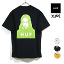 HUF ハフ × X-girl エックスガール コラボ RELAX 半袖 Tシャツ レディース  ストリート スト女 ブランド ロゴT ギャル ショート丈 クロップド チビT WTS0083