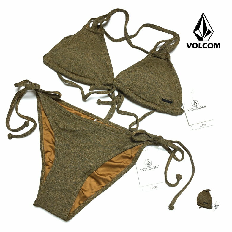 ボルコム VOLCOM ビキニ 水着 上下セット レディース  SMOKE SIGNALS TRIANGLE & SKIMPY OS5U3005 ホルターネック パット入り 夏 海 プール サーフィン ダンス 衣装 フェス 野外 激安 プチプラ