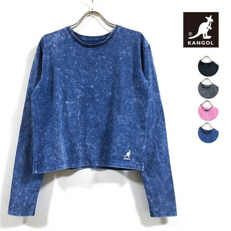 カンゴール KANGOL ウォッシュド 長袖 Tシャツ K8121 レディース 【 送料無料 】 ACID WASH LS TEE 洗い加工 ロンt ストリート インポート ファッション 海外 ブランド ロゴ ブランドt ダメージ加工 ビンテージ風 古着風