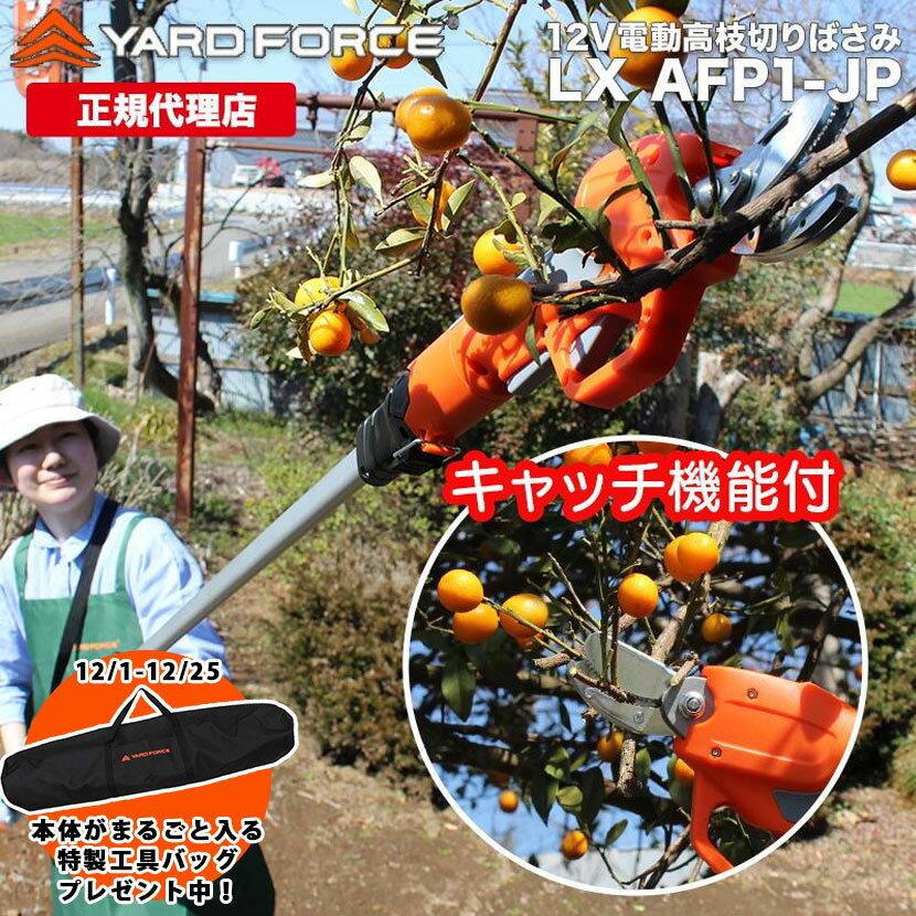 【P10倍】2024年最新型 高枝切りばさみ 2way「12Vコードレス電動高枝切りバサミ」 YARDFORCE ヤードフォース LX-AFP1-JP 保証最大1年6ヶ月