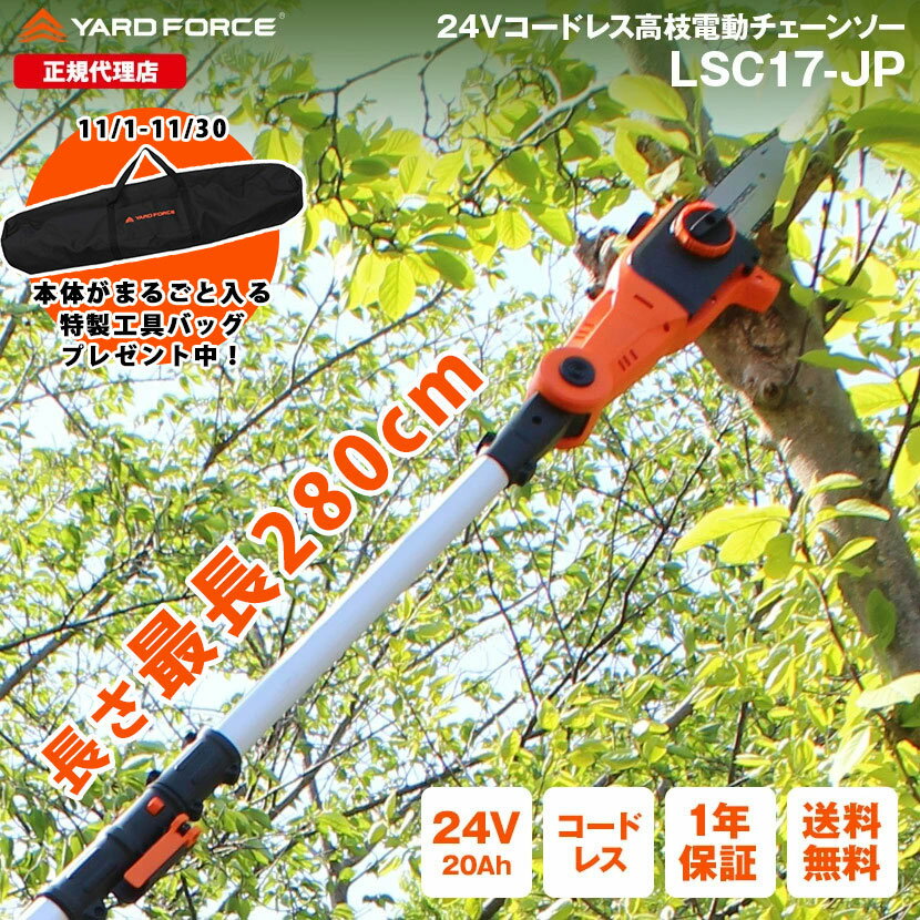 【12月中旬発送】高枝 チェーンソー「24Vコードレス高枝電動チェーンソー」TVCM中 充電式 家庭用 どこ..