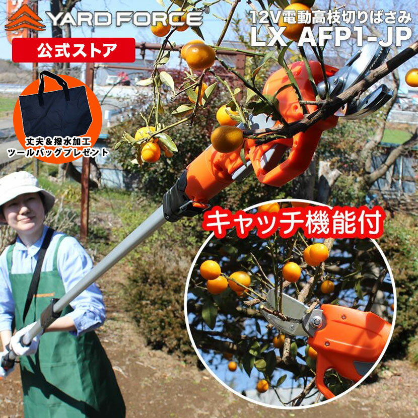 高枝切りバサミ 剪定バサミ 2way12Vコードレス電動高枝切りバサミハンディ 充電式 コードレス YARDFORCE ヤードフォース LX-AFP1-JP 保証最大1年6ヶ月