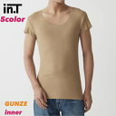 GUNZE グンゼ Tシャツ専用インナー メンズ 年間 汗取りパッド付 短袖 吸汗速乾 抗菌防臭 in.T インティー 人気 半袖 紳士 肌着 下着 アンダーウ...