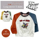 【即納】キッズ Tシャツ トムとジェリー 男の子 女の子 長袖 メンズ レディース ラグラン プリント ティーシャツ かわいい コットン 綿100% トムジェリ...