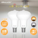 【買い物マラソンP5倍】ORALUCE LED電球 E17口金 人感センサー 電球 レフランプ形 40W形相当 1個入 2個入 電球色 昼光色 450lm 自動点灯・消灯 明暗センサー付 消し忘れ防止 階段 玄関 廊下 トイレ 調光不可 2年保証 LDR4L/D-G-E17