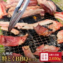 【送料無料】 特とくBBQセット 九州産 合計2050g 5種 カルビ ロース 切り落とし 豚バラ 鶏もも 丸腸 ジャイアントソーセージ ホルモン 国産 冷凍 ...