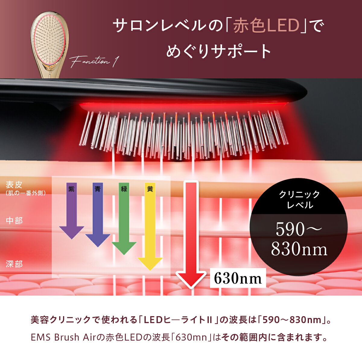 【クーポンで12%OFF！】 EMS ヘアブラシ ヘアーブラシ WAVEWAVE くし ブラシ クシ 髪 サラサラ 静電気抑制 マイクロカレント マイナス イオン ヘア ケア 頭皮 マッサージ 美髪 防止 髪の毛 くせ毛 クッション 誕生日 美容 実用的 プレゼント