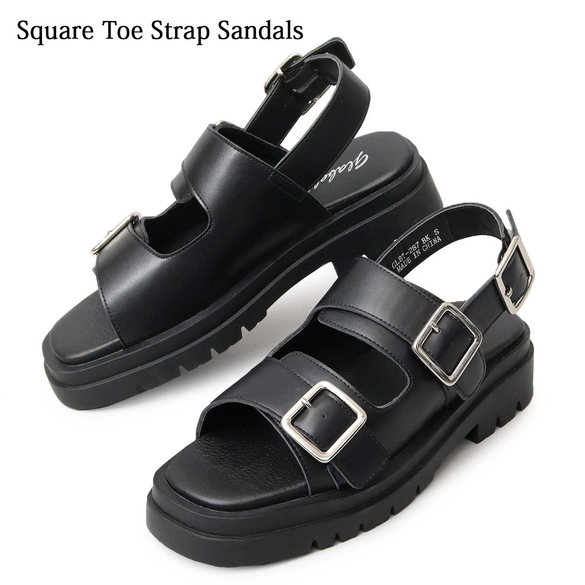 SQUARE TOE STRAP SANDALS   쥵 ٥ȥ ȥåץ 쥶 ...