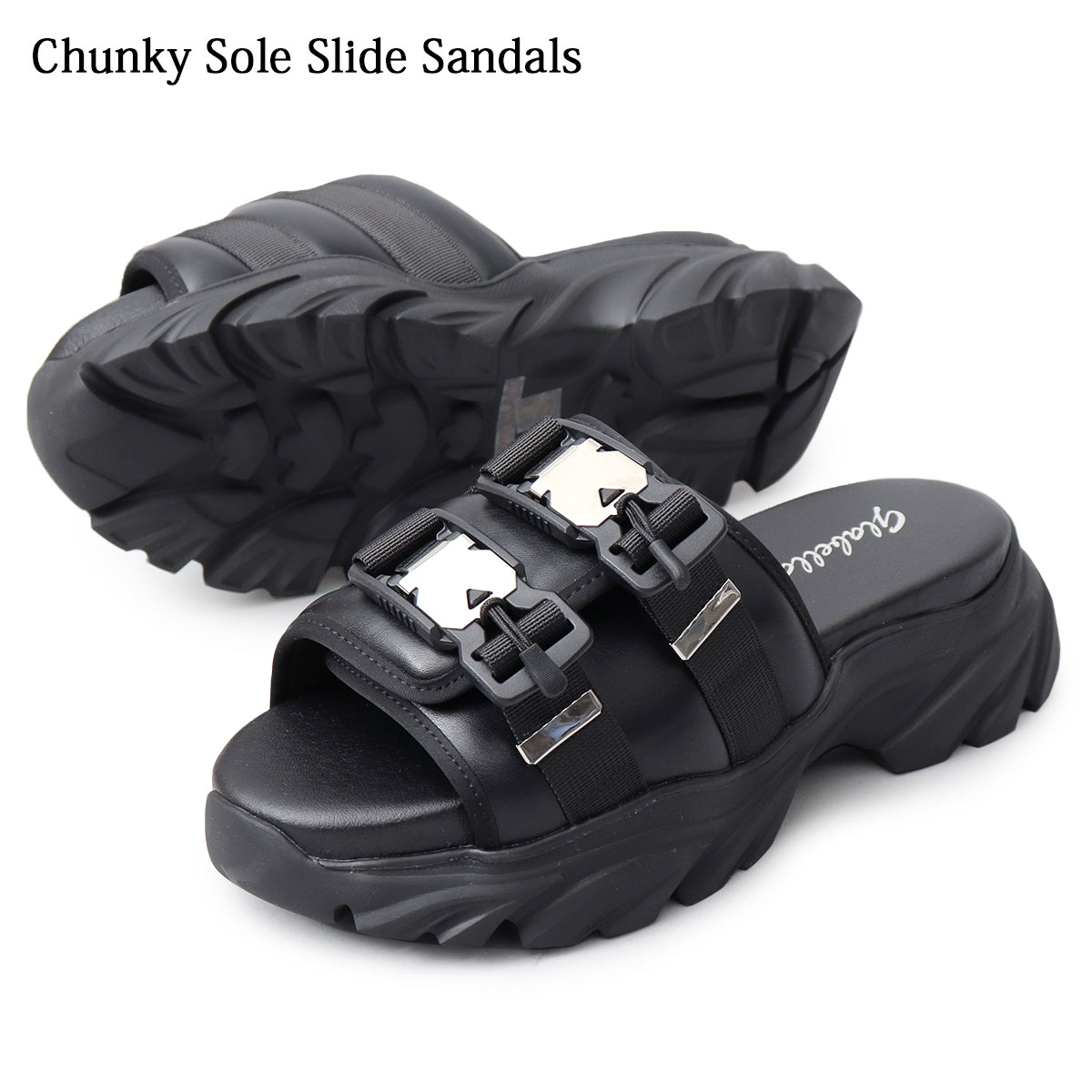 CHUNKY SOLE SLIDE SANDALS サ